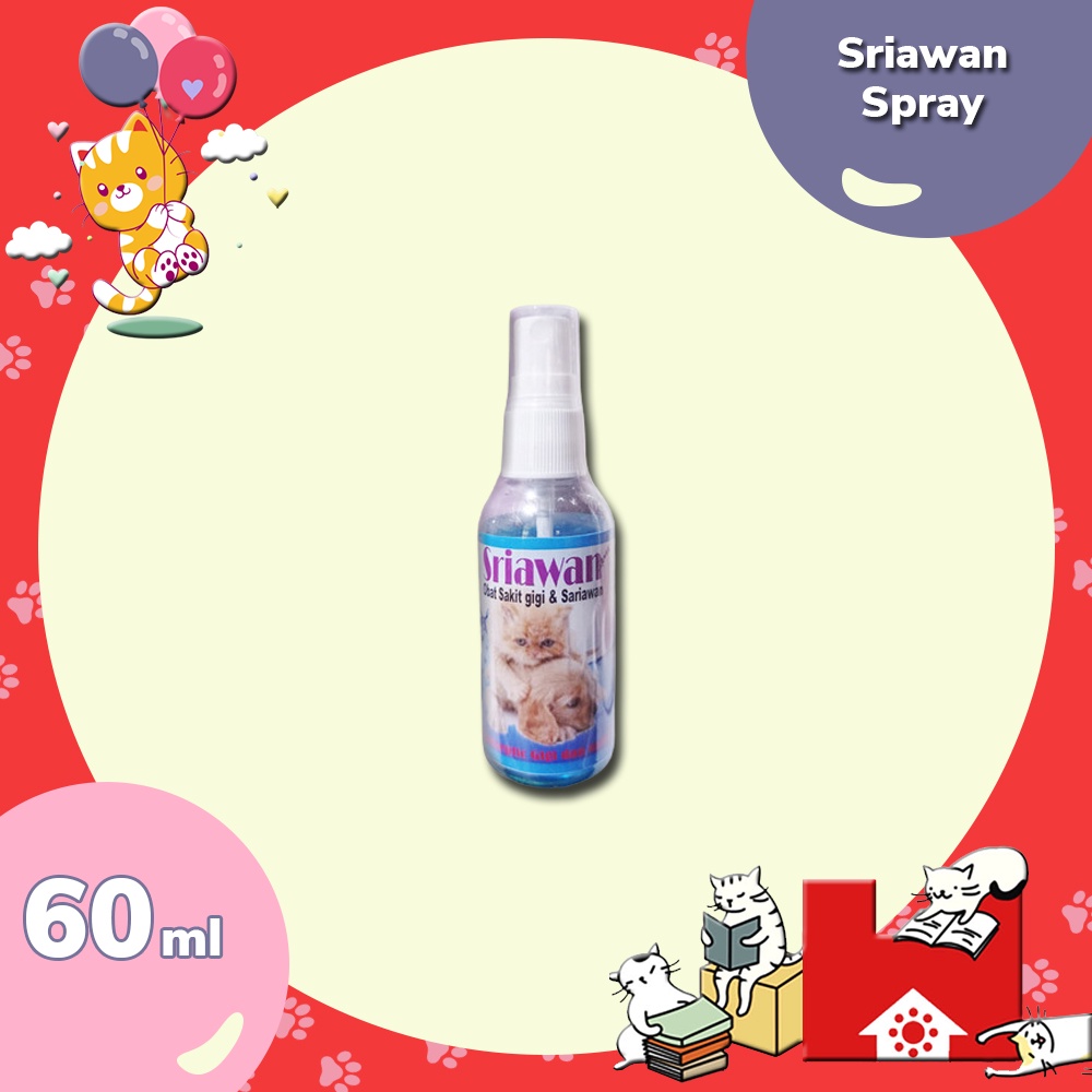 SRIAWAN 60ML OBAT SARIAWAN KUCING MURAH