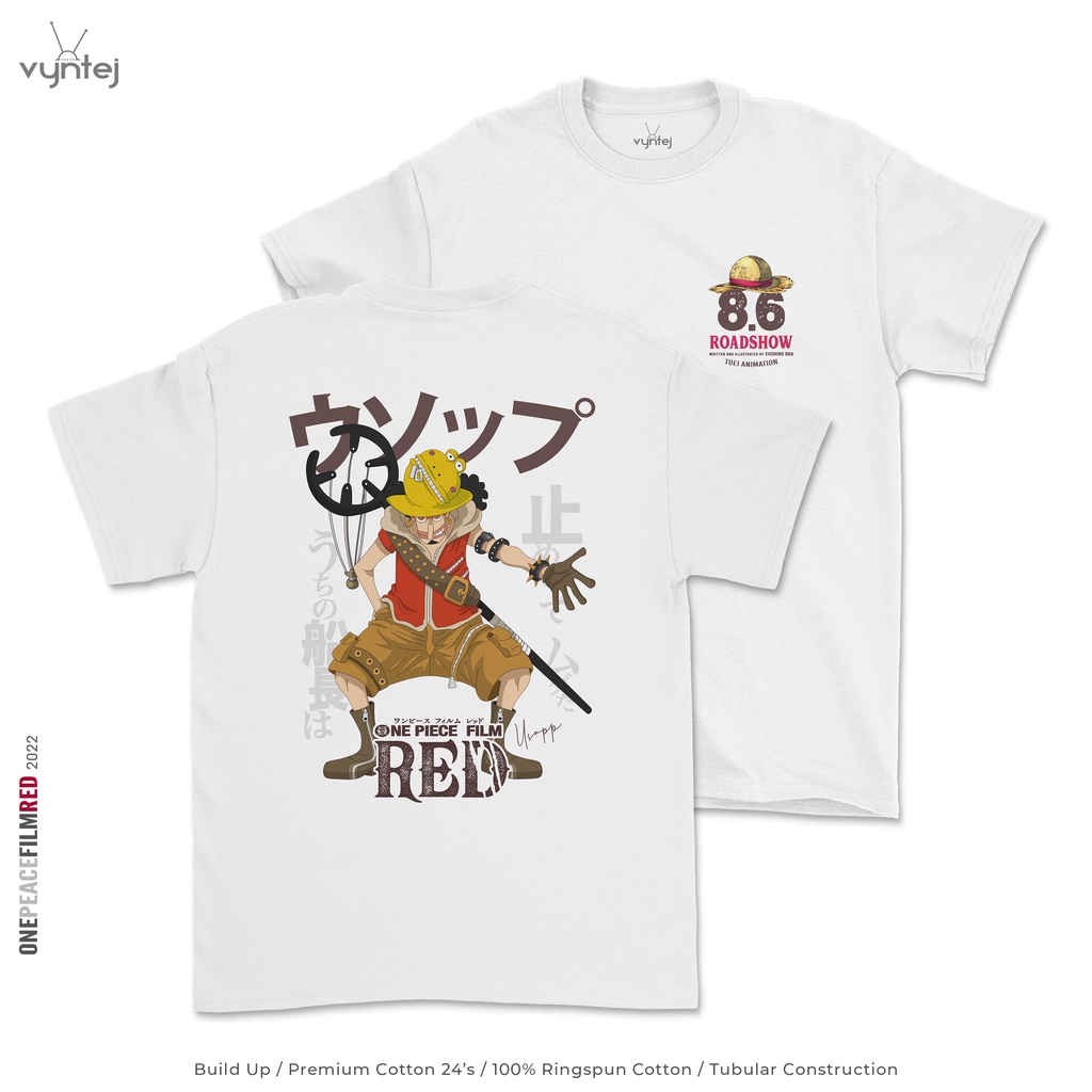 Kaos ONE PIECE FILM RED Usopp - Anime T Shirt | Baju Movie Manga - 012