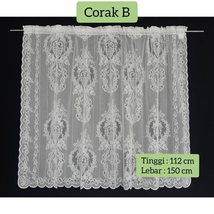 [[COD]] vitrase pendek / vitrage atasan / swagset / tirai jendela dapur / 1931 GRATIS ONGKIR Kode 12