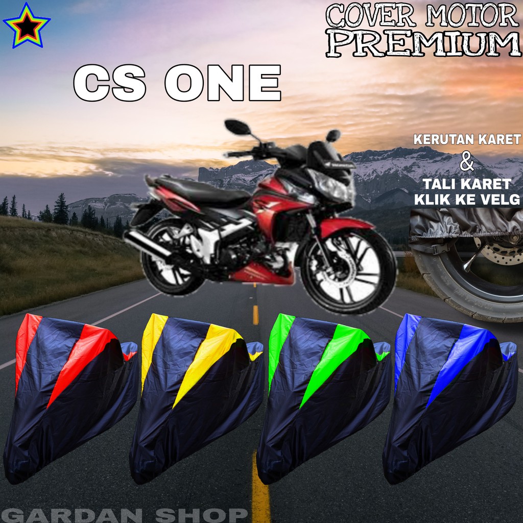 Sarung Motor CS ONE Hitam KOMBINASI Body Cover Penutup Cs One PREMIUM