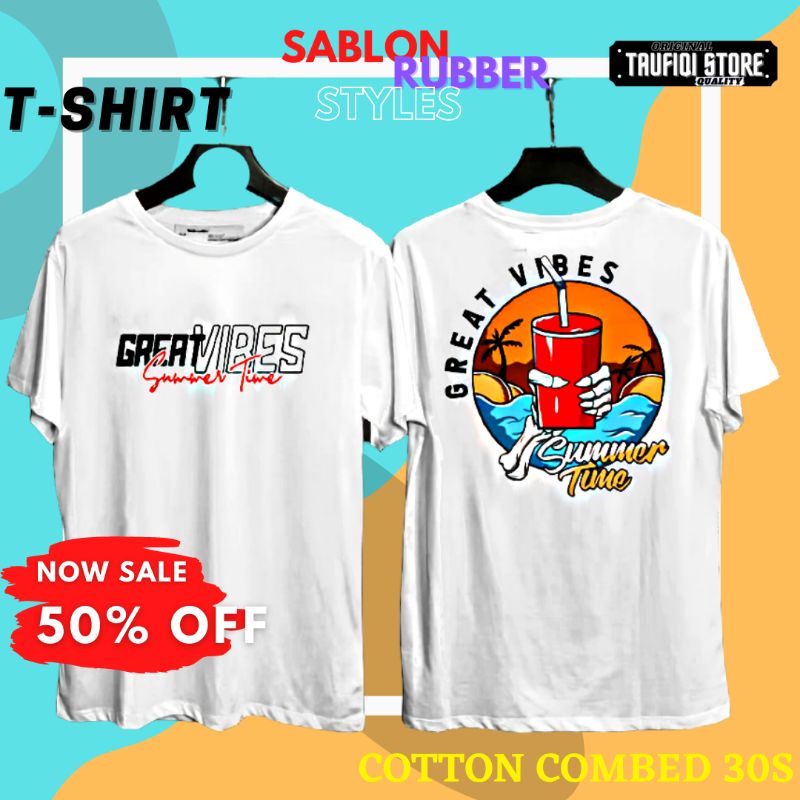 Tshirt/ baju/ kaos/ pakain holiday beach adventur erigo gambar belakang kartun surfing skaters treas