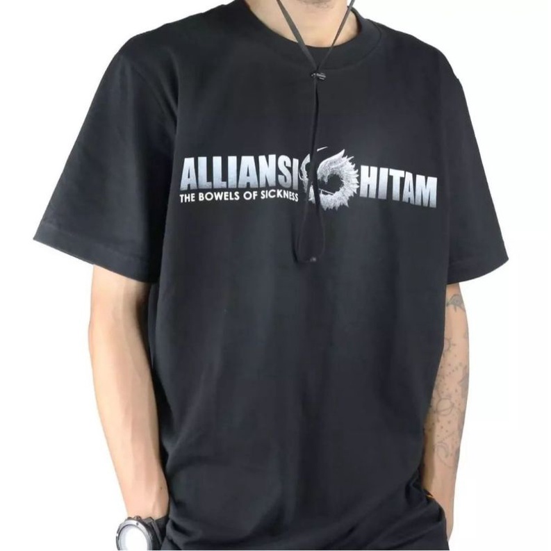 KAOS ALIANSI HITAM KAOS METAL ORIGINAL KAOS MUSIK INDONESIA KAOS CASUAL KAOS LENGAN PENDEK PRIA GARA