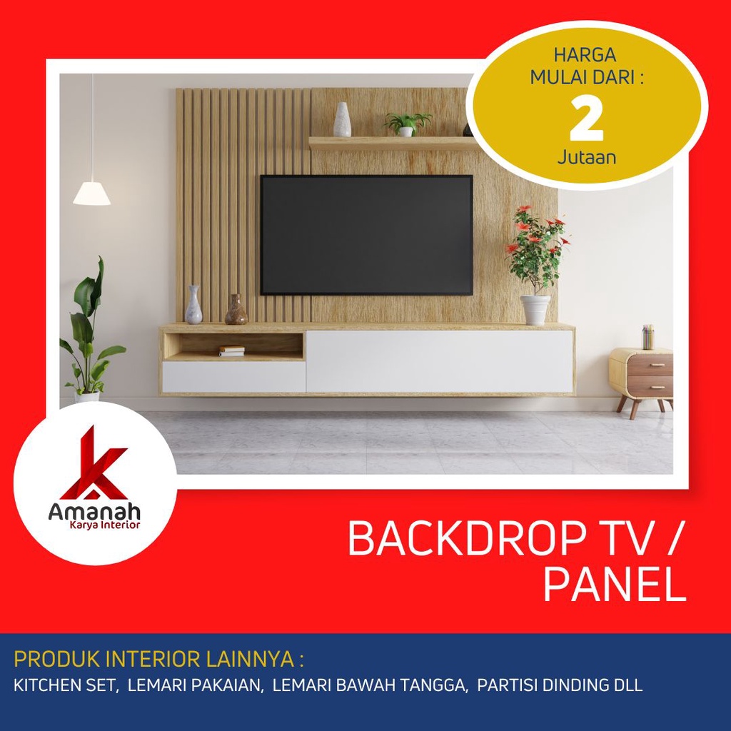 BACKDROP TV / PANEL Minimalis Modern