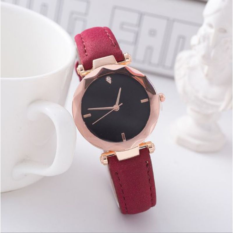 FREE BATERAI JAM TANGAN FASHION MURAH WANITA KULIT IMPORT JAM TANGAN CANTIK