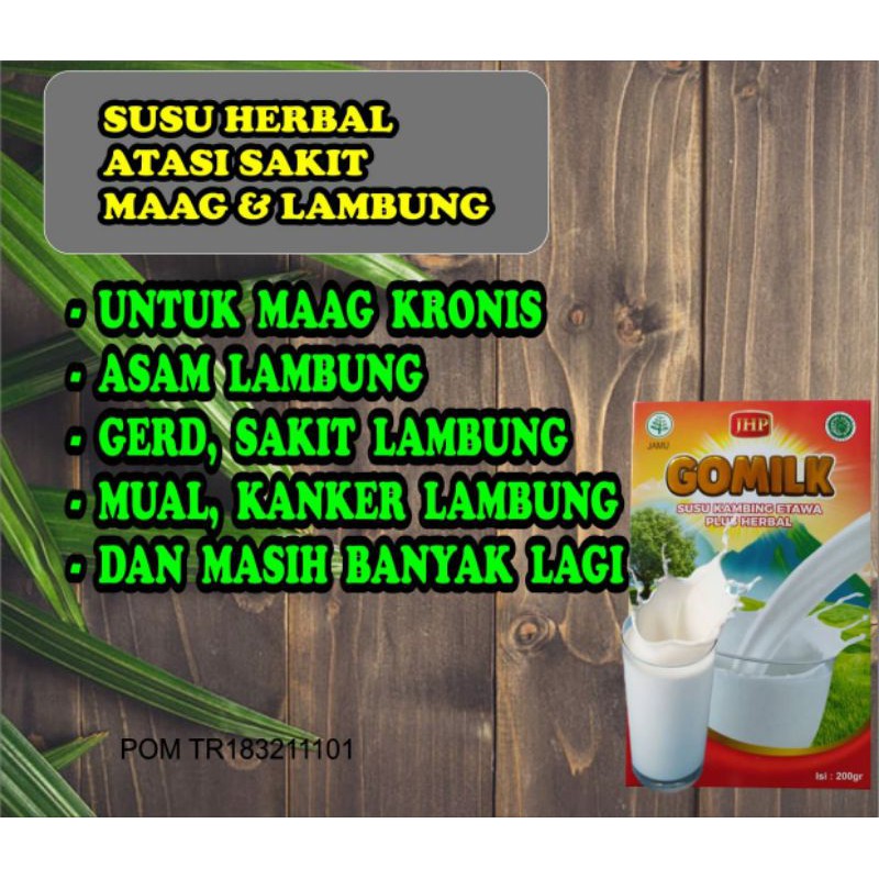 

[TERLARIS] Susu Kambing Etawa Plus Herbal GOMILK / atasi Maag / Asam Lambung