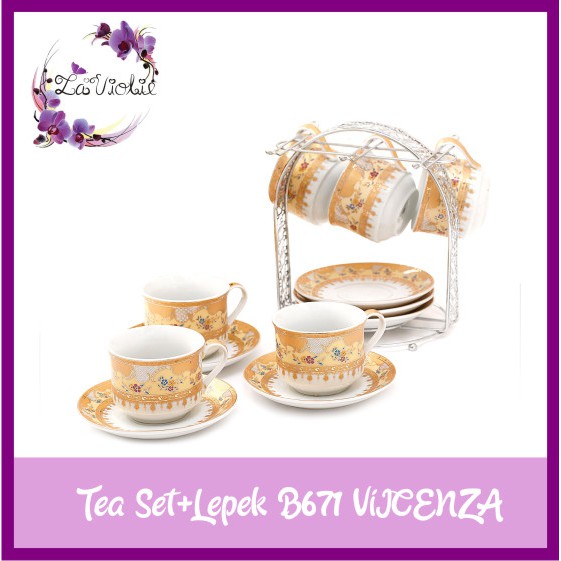 Vicenza Tea Set Cangkir+Lepek 13 Pcs B671