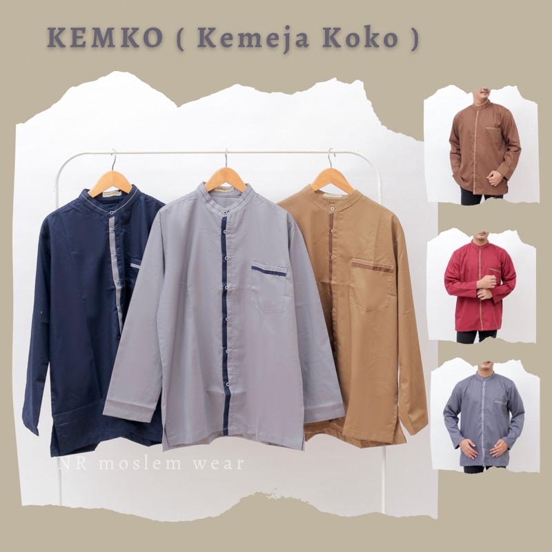 BAJU KOKO WARNA LENGAN PANJANG ARRAHMAN ( kode k23 )