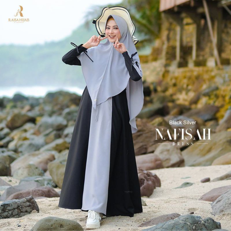Gamis set kombinasi by Raisa Hijab size XL