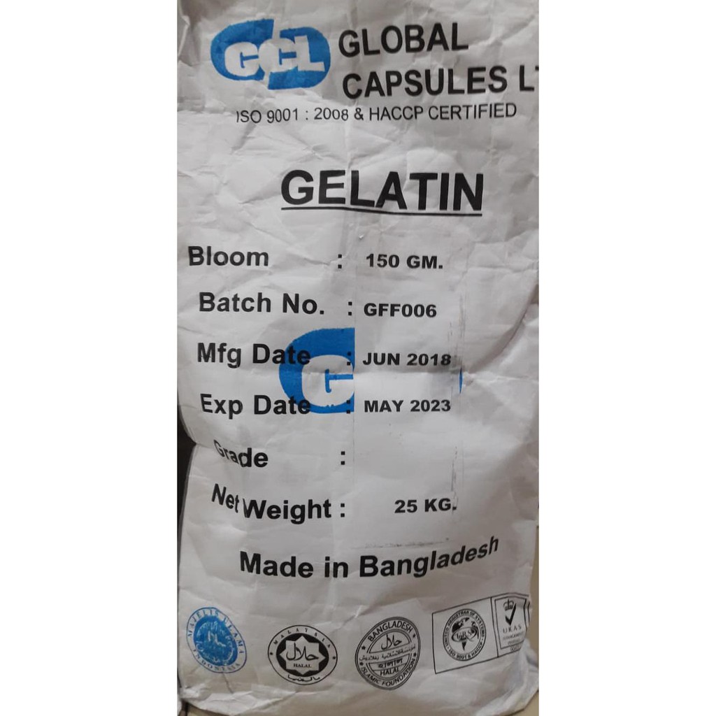

31.87-Kue- Gelatin 100Gr|Gelatin Halal 100 Gr|Gelatin Bubuk|Masker Komedo Gelatin -Terlengkap-