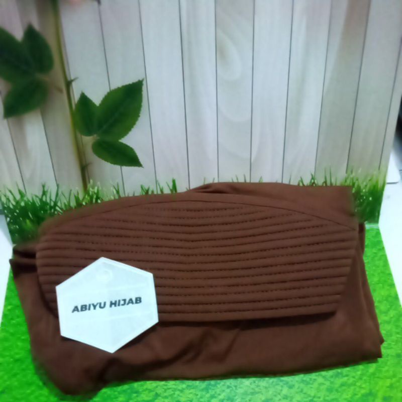 bergo dasya//oval polos//bergo dasya dewasa//bergo sekolah-Coklat Pramuka