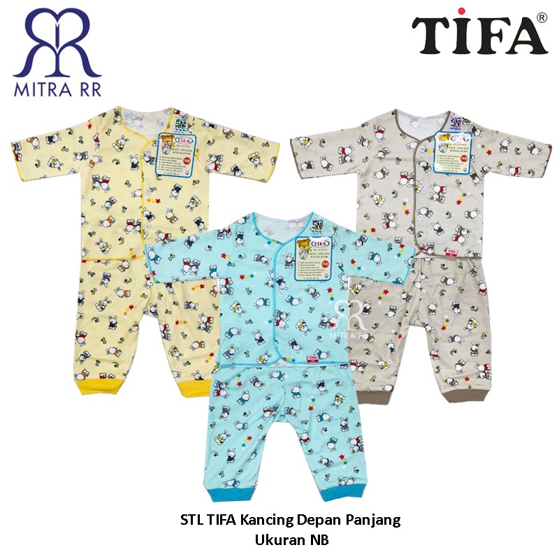 TIFA Setelan Baju Bayi Katun / Newborn S M L XL / Piyama Jumper Baju Tidur Anak Panjang Pendek