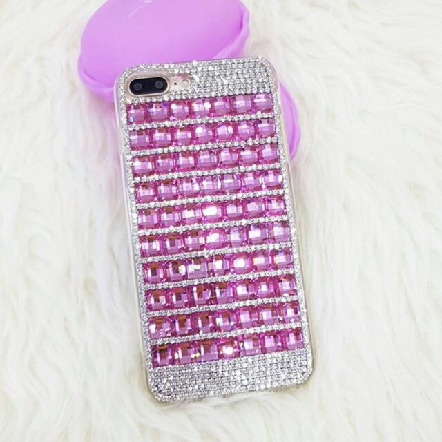 HOT SALE Bling Case Premium Bling Case Pink Studed Case Oppo F11pro Metalik Pink Samsung A71