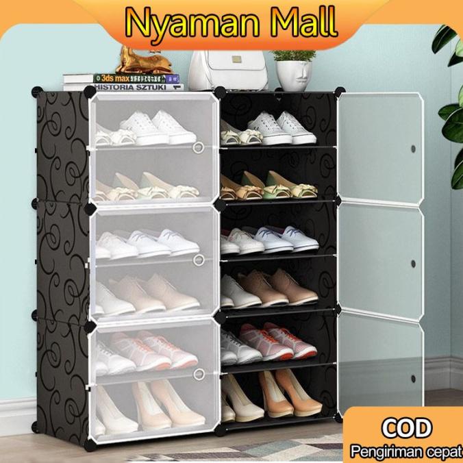 [[COD]] Rak Sepatu Anti Debu Serbaguna Rak Sepatu Tertutup Portable4 /6/8susun TERBAIK Kode 472