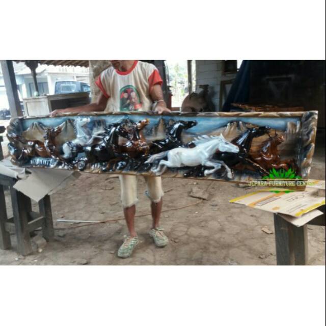 Relief Kuda Balap Finishing Warna