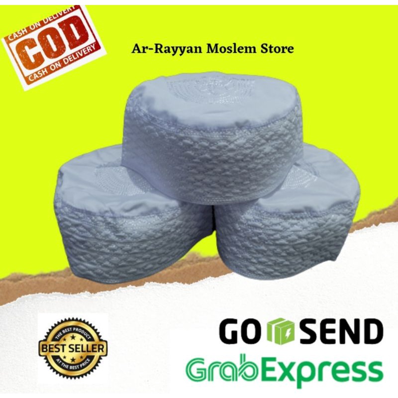 Peci Putih Madinah peci Haji murah berkualitas