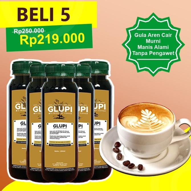 

[PAKET 5 BOTOL GLUPI] GULA AREN CAIR BROWN SUGAR MURNI UNTUK COFFEE CD364512ZX