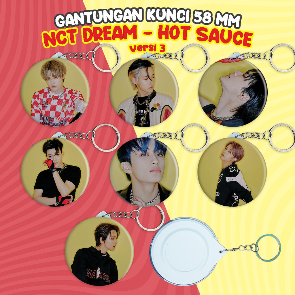 Gantungan Kunci58 NCT Dream Hot Sauce versi 3 | Ganci Merchandise KPOP Unofficial Murah
