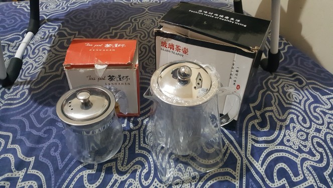 Kazu Teapot Kaca Borosilicate 950ml C20 Saringan Teh Stainless Tea Maker Teko Seduh Chinese Tea Pot