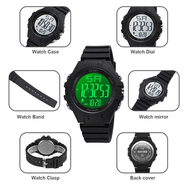 SKMEI 1715 Jam Tangan Pria Digital Anti Air WATCHKITE WKOS