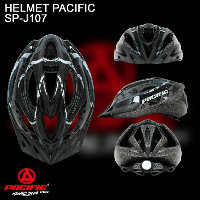 Helm sepeda pacific gowes lampu led