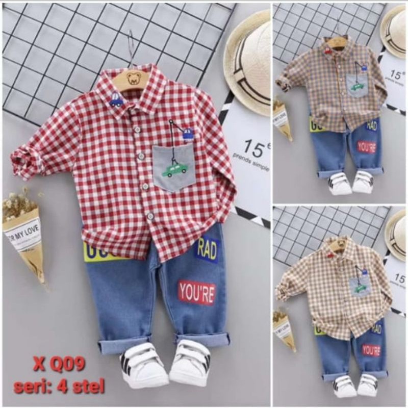 Setelan Anak Cowo Kemeja Fashion Kids