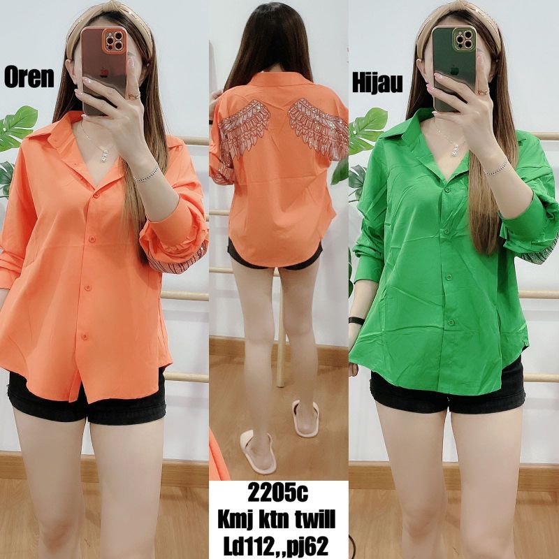 Atasan Kemeja katun twill