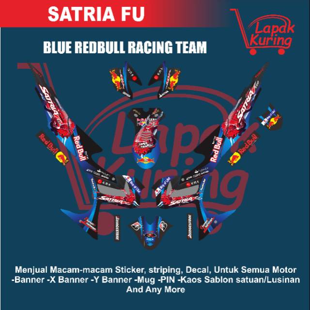 DECAL STICKER MOTOR SUZUKI SATRIA FU REDBULL RACING