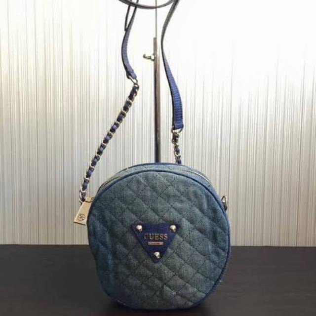 Tas Guess Leeza Denim Original