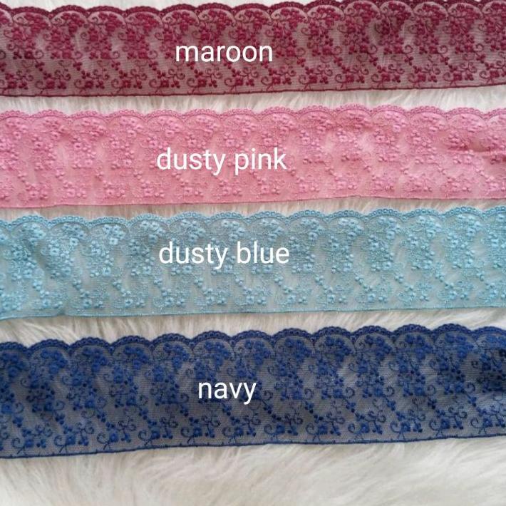 Promo Terbatas Renda tile bunga bordir rajut brokat tule thile katun baju mukena kebaya gamis metera