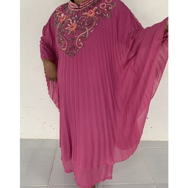 preloved kaftan plisket pesta/kondangan