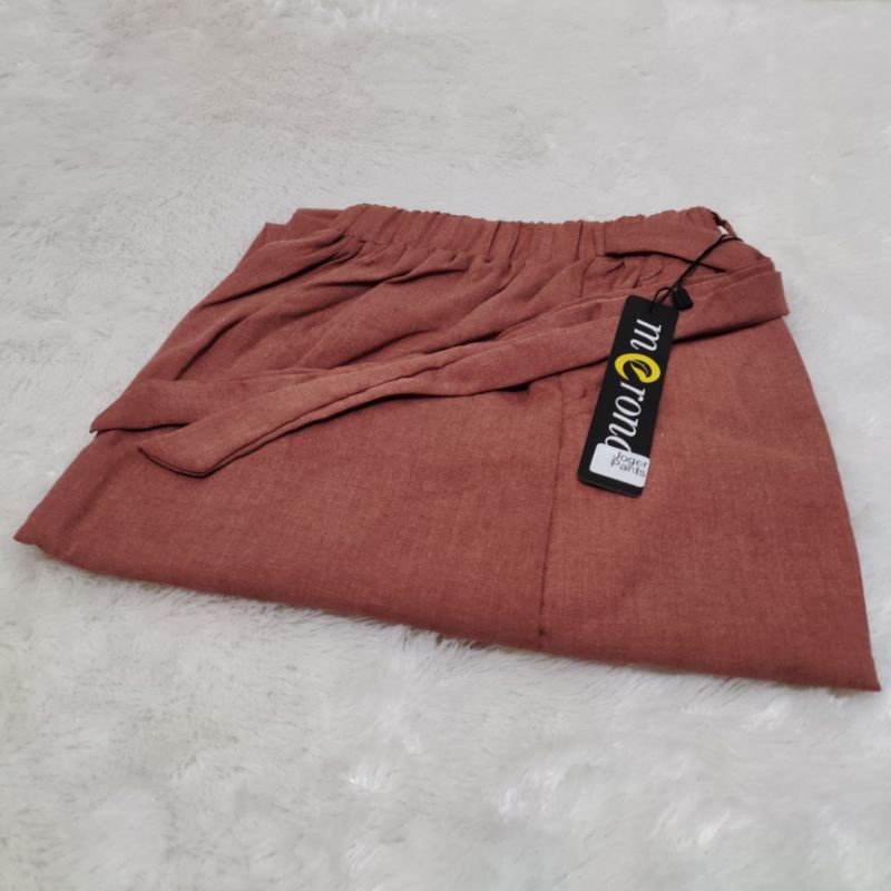 Celana Joger Wanita Jumbo dan Standar SUPER PREMIUM Katun Supernova Tebal Bawahan Wanita-JOGER Peach