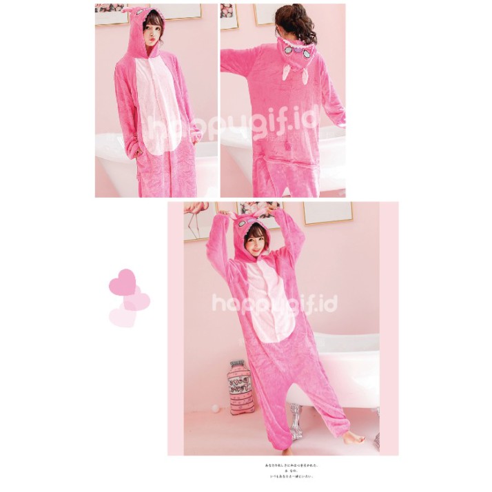 ONESIE KOSTUM KIGURUMI BAJU PIYAMA STITCH DEWASA