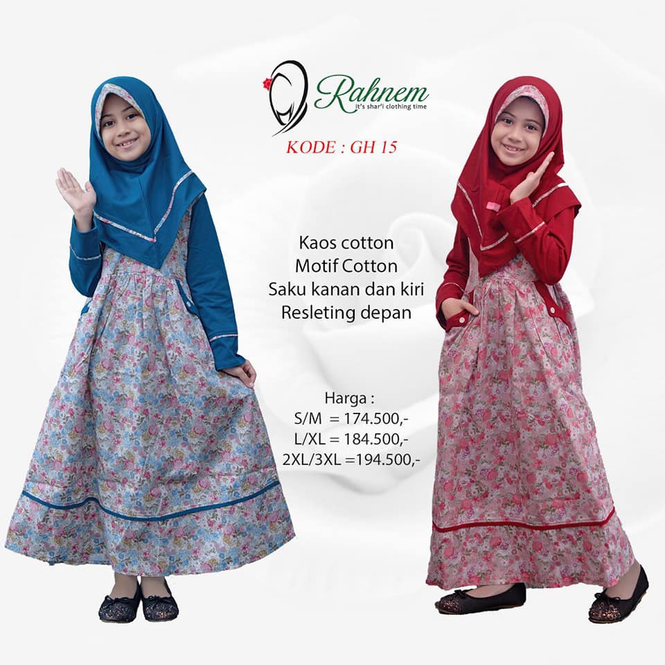 Baju Muslim Anak Perempuan / Rahnem GH - 15 / Fashion Muslim