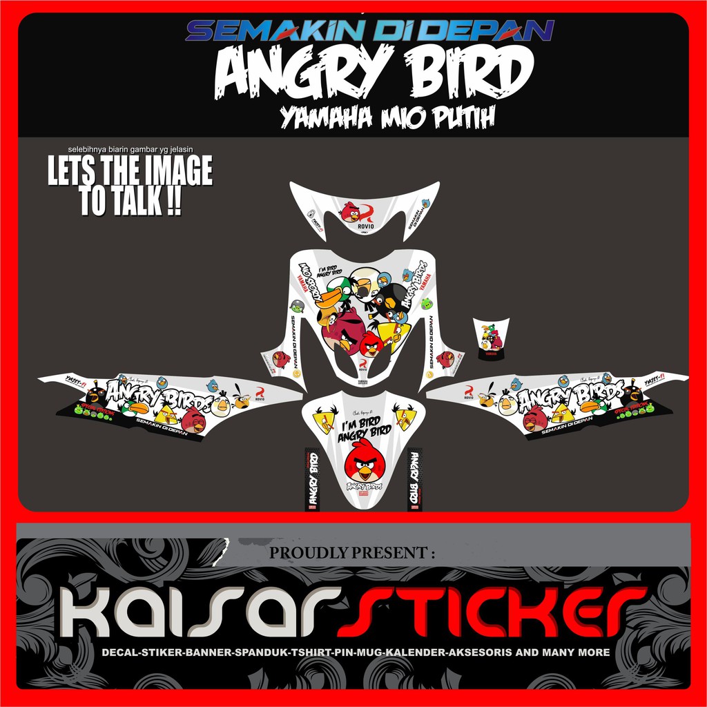 Stiker Decal Full Body Stiker Mio Sporty ANGRY BIRD PUTIH
