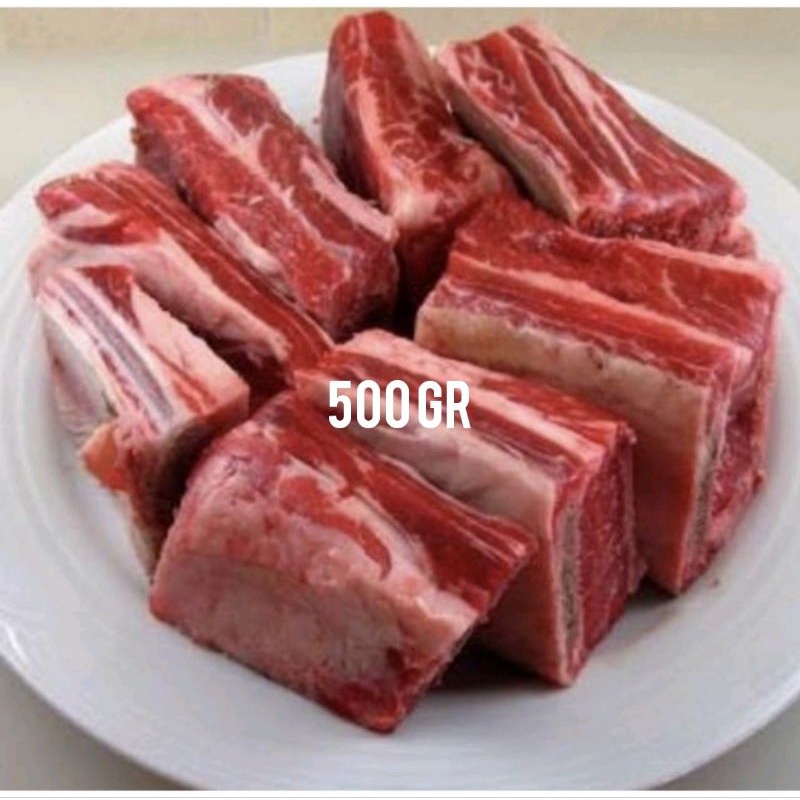 

Iga Sapi Kualitas Super Daging Tebal / Beef Short Ribs 500 Gr [F]
