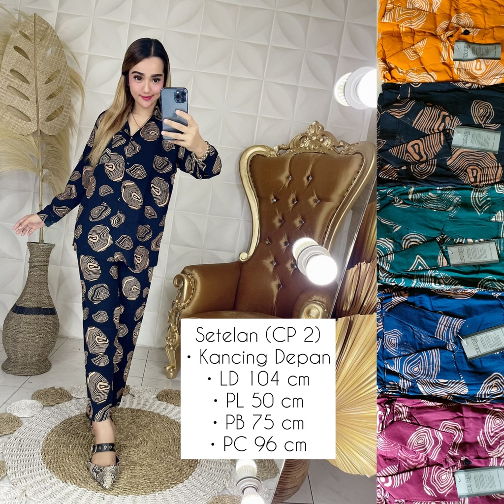 SETELAN WANITA PANJANG RAYON MOTIF PREMIUM CP2