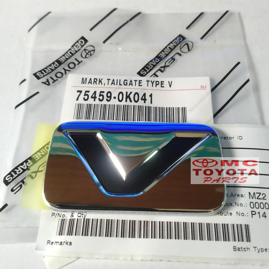 Emblem Logo V Toyota Kijang Innova 75459-0K041