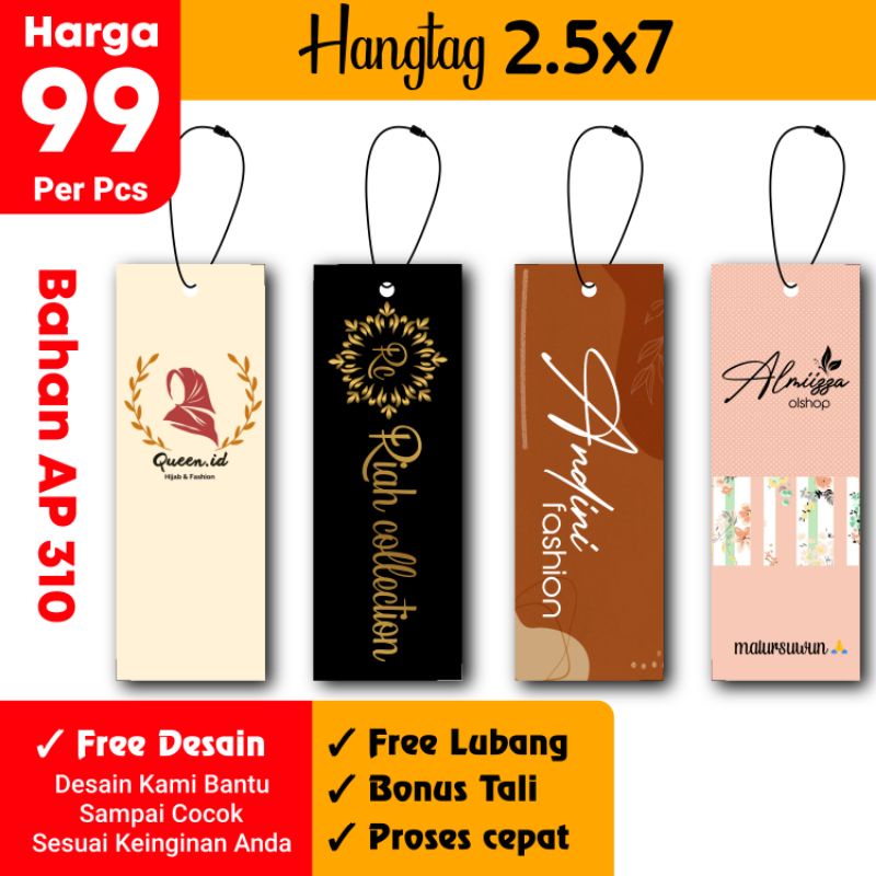 

Hang tag murah Hang tag custom Free desain Proses cepat