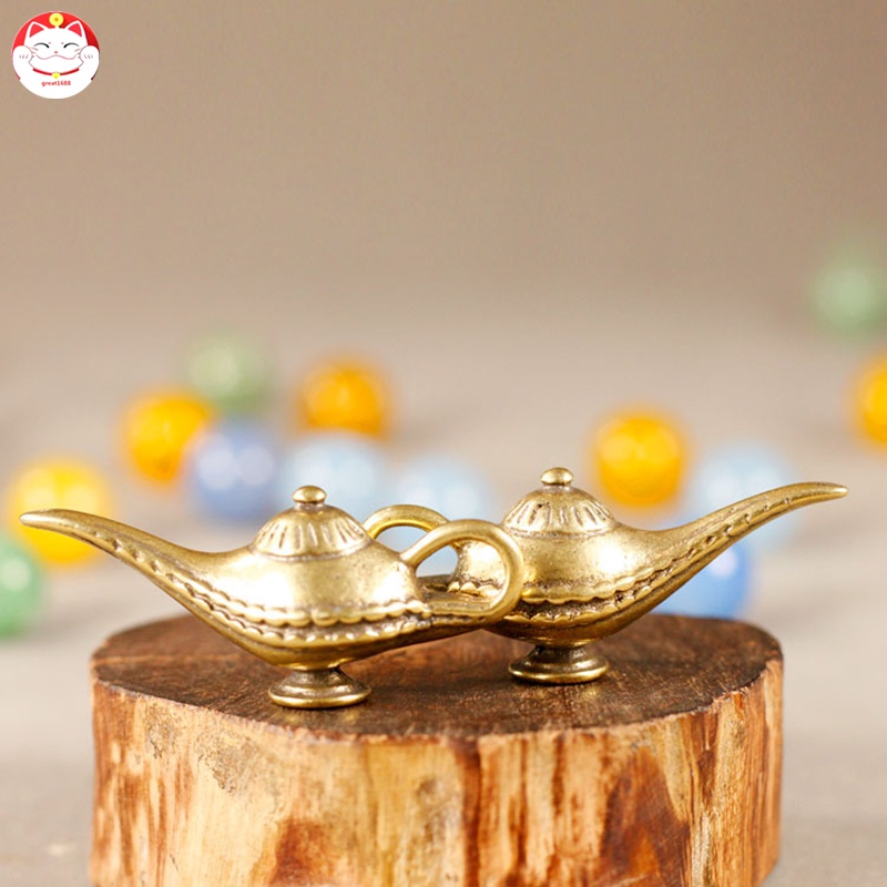 Lampu Aladdin Retro Vintage Motif Ukir Bahan Metal Untuk Dekorasi Rumah