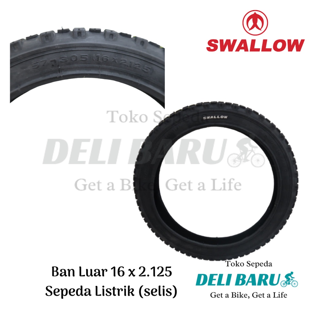 Swallow Ban luar 16 x 2.125 S-146 khusus sepeda listrik SELIS