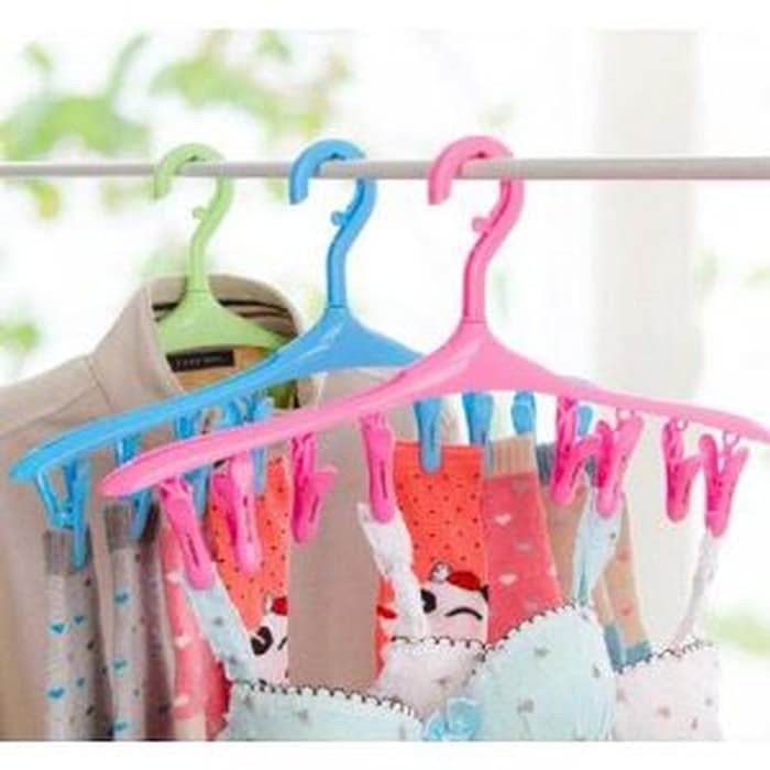 Magic Hanger Gantungan Baju Dengan 8 Jepitan Baju***