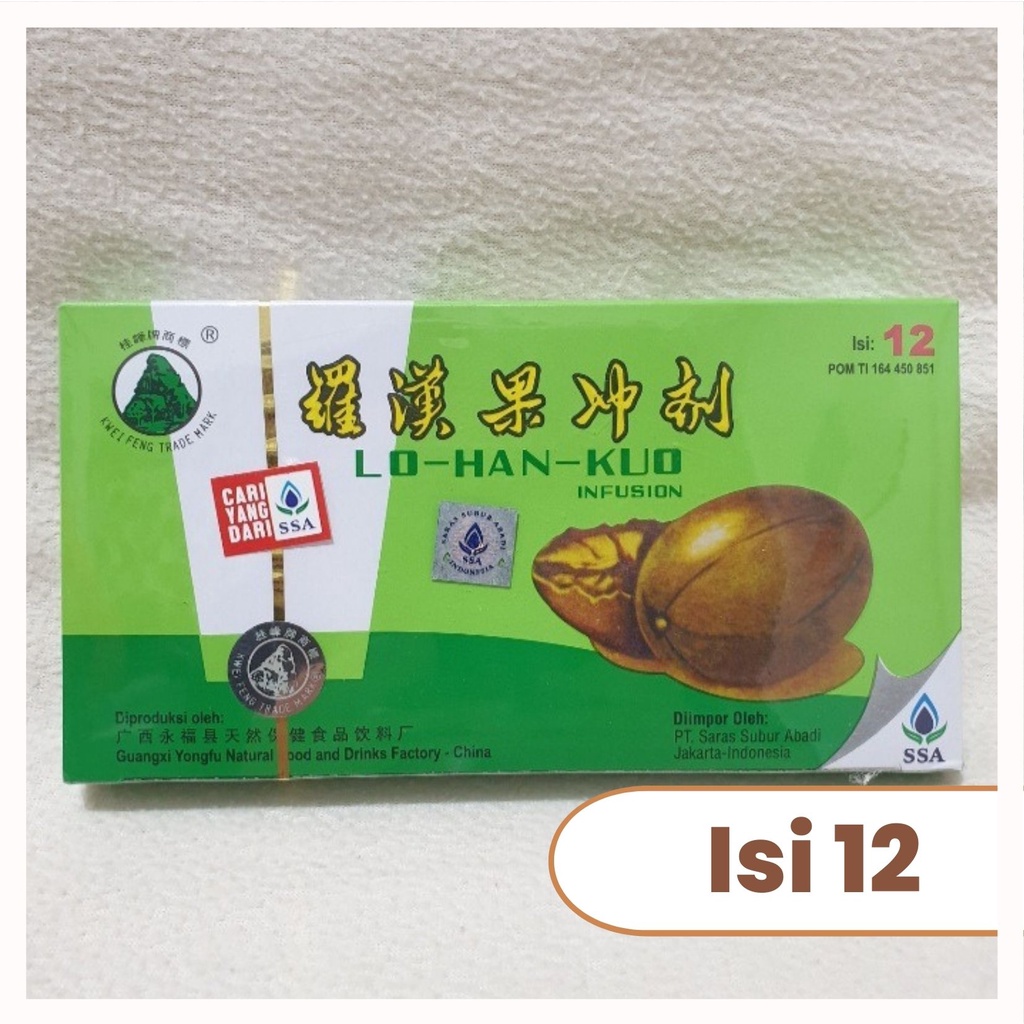 

Lo Han Kuo Infusion SSA (1 Box isi 12 x @14 gram) - Guangxi Yongfu / Minuman Pereda Panas Dalam & Batuk