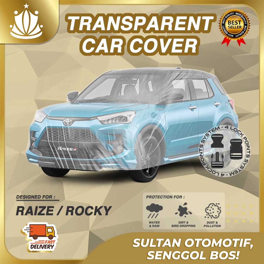 Body Cover Mobil Plastik TEBAL Raize Rocky WATERPROOF