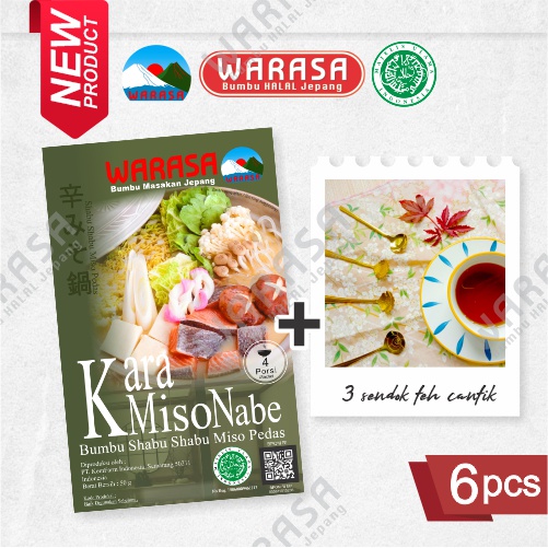 

WARASA KaraMiso Nabe 6pcs | Free 3 Sendok