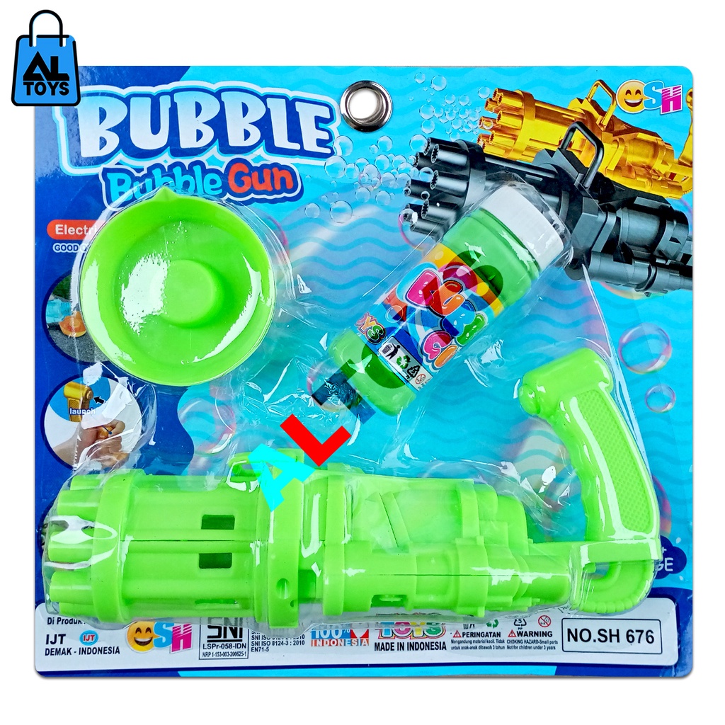 Mainan Gelembung Sabun 8 Mata Gatling Bubble Gun Automatic SH676