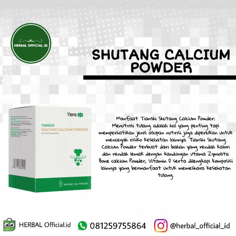 

Tiens Kalsium Shutang _ Produk Perawatan penderita Diabetes _ Herbal Alami Tiens