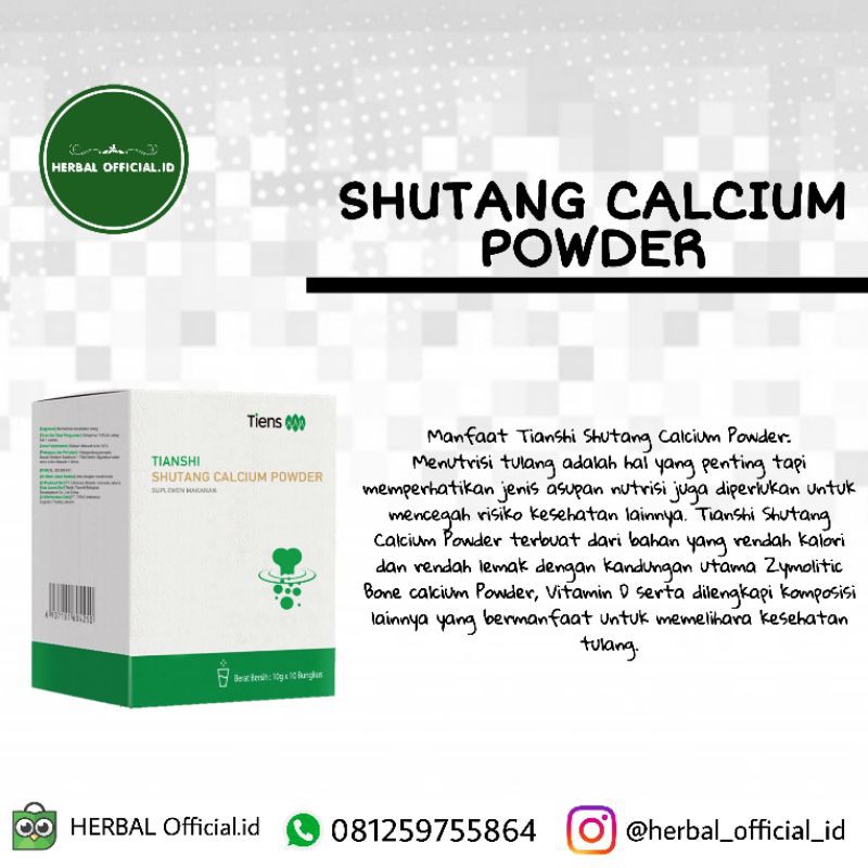 Tiens Kalsium Shutang _ Produk Perawatan penderita Diabetes _ Herbal Alami Tiens