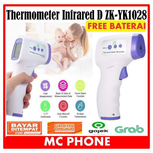 Thermometer Infrared ZK YK1028 Digital Non Contact TermoGun