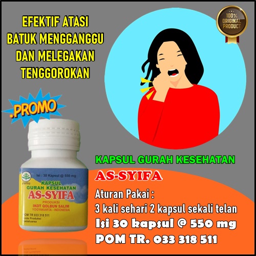 TERBARU kapsul gurah assyifa kapsul herbal kesehatan saluran pernapasan batuk berdahak ampuh origina