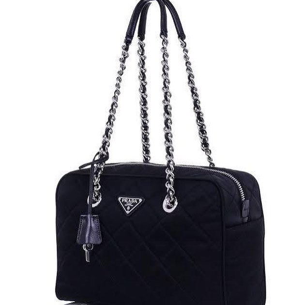 Prada Tessuto Impuntu Bauletto Bag Nero Authentic Product